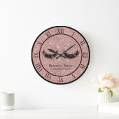 Grande Horloge Ronde Rose Gold Glitter Lashes Makeup (Maison)