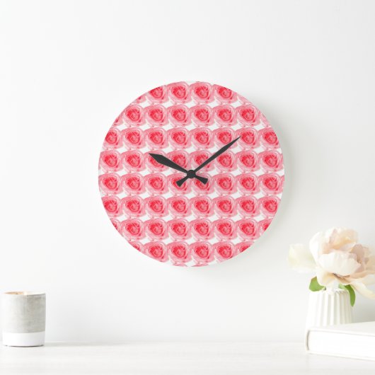 Grande Horloge Ronde Rose rose (Maison)