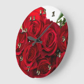 Grande Horloge Ronde Rose rouge (Angle)