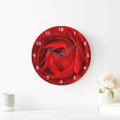 GRANDE HORLOGE RONDE ROSE ROUGE 2 (Maison)