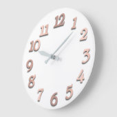 Grande Horloge Ronde Rose Rouge Or Blush (Angle)