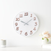 Grande Horloge Ronde Rose Rouge Or Blush (Maison)
