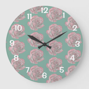 Grande Horloge Ronde Roses