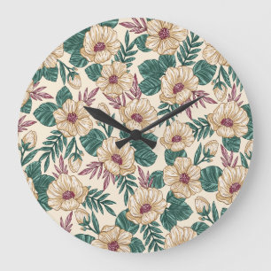 Grande Horloge Ronde Roses