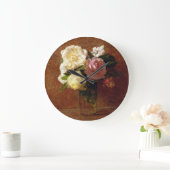 Grande Horloge Ronde Roses (Maison)