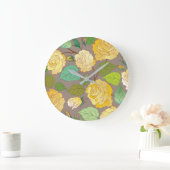 GRANDE HORLOGE RONDE ROSES 3 (Maison)