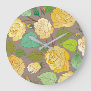 GRANDE HORLOGE RONDE ROSES 3