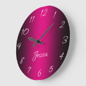 Grande Horloge Ronde Roses et ombre (Angle)