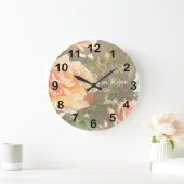 Grande Horloge Ronde Roses in Bloom (Maison)
