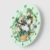 Grande Horloge Ronde Roses par Vincent van Gogh (Angle)