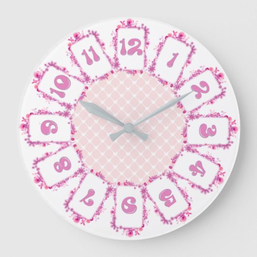 Grande Horloge Ronde Roses roses (Recto)