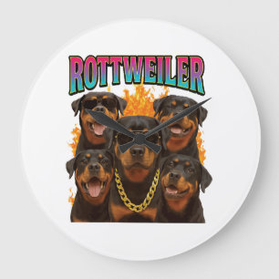 Grande Horloge Ronde Rottweiler 