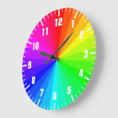 Grande Horloge Ronde Roue d'art arc-en-ciel (Angle)