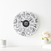 Grande Horloge Ronde Roue vintage Zodiac (Maison)
