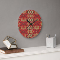 Rouge Brun Foncé Beige Rouille Orange Art Tribal