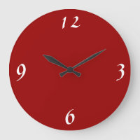 Rouge clair avec blanc >Horloges murales minimalis