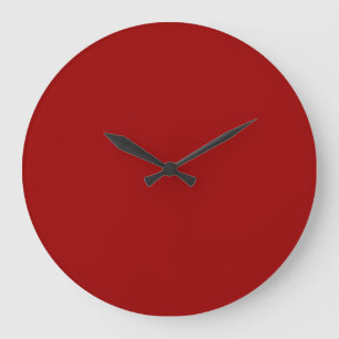 Grande Horloge Ronde Rouge Cramoisi Uni