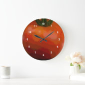 Grande Horloge Ronde Rouge de tomate (Maison)