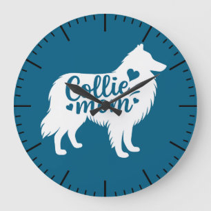 Grande Horloge Ronde Rough Collie Maman