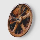 Grande Horloge Ronde Rouille de hayon sous-marin rouillé (Angle)