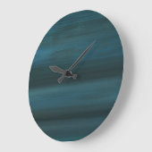 Grande Horloge Ronde Round Blue Rain Abstract Wall Clock (Angle)