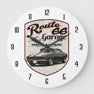 Grande Horloge Ronde Route 66 Garage