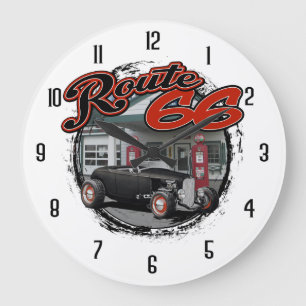 Grande Horloge Ronde Route 66 Station Hot Rod