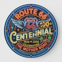 Route Mère de style néon Centenaire Anniversaire