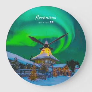 Grande Horloge Ronde Rovaniemi, Finlande - Aurore magique