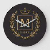 Grande Horloge Ronde "Royal NMKY Emblem – Monogram M Crest Design" (Recto)