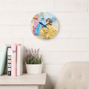 Grande Horloge Ronde Royauté des princesses Disney