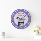 Grande Horloge Ronde Ruby Anniversaire 40 ans ajouter des noms photo vi (Maison)