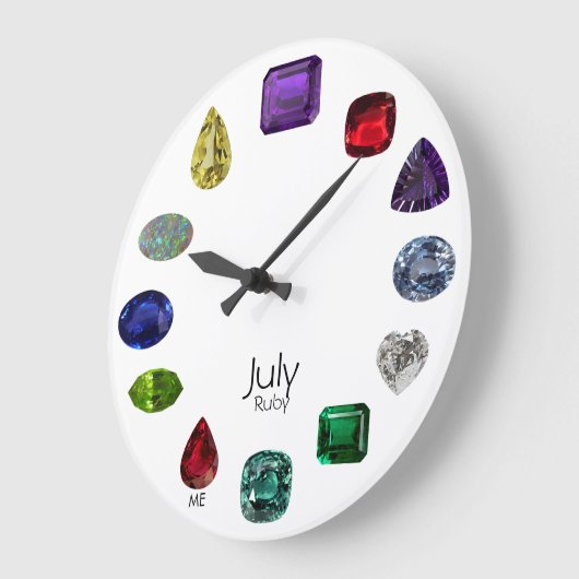 Grande Horloge Ronde Ruby, juillet Birthstone (Angle)
