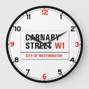 Grande Horloge Ronde Rue de Carnaby, plaque de rue de Londres