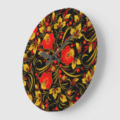 Grande Horloge Ronde Russian khokhloma (Angle)