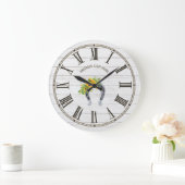 Grande Horloge Ronde Rustic Barn White Wood (Maison)