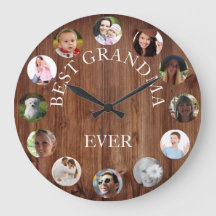 Rustic Best Grandma Ever Photo Collage Wood