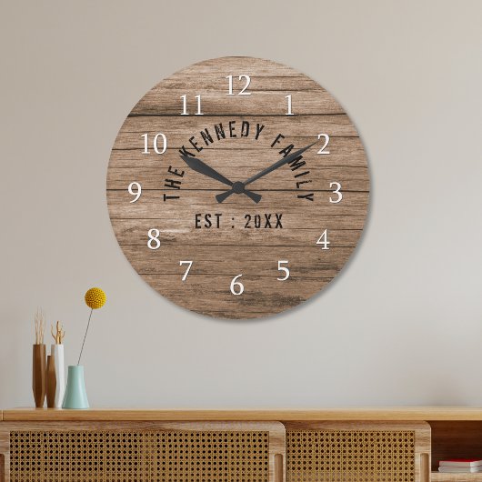 Grande Horloge Ronde Rustic Brown