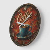Grande Horloge Ronde Rustic Coffee (Angle)