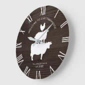 Grande Horloge Ronde Rustic Dark  (Angle)