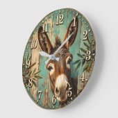 Grande Horloge Ronde Rustic Donkey (Angle)