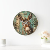 Grande Horloge Ronde Rustic Donkey (Maison)