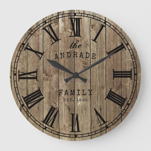 Grande Horloge Ronde Rustic Farmhouse Family (Recto)