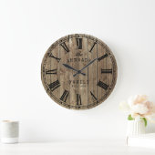 Grande Horloge Ronde Rustic Farmhouse Family (Maison)