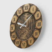 Grande Horloge Ronde Rustic Forest Path Wall Clock  (Angle)