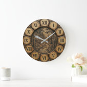 Grande Horloge Ronde Rustic Forest Path Wall Clock  (Maison)