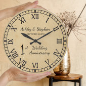 Grande Horloge Ronde Rustic Paper