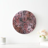 Grande Horloge Ronde Rustic Personalized Distressed Rust Custom (Maison)
