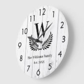 Grande Horloge Ronde Rustic white family (Angle)