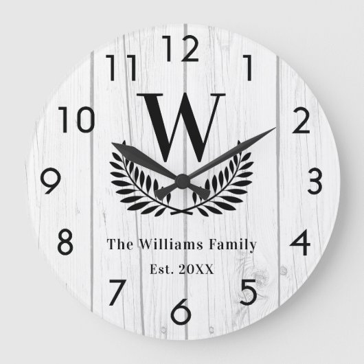 Grande Horloge Ronde Rustic white family (Recto)